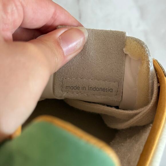 Autry Medalist Leather Low Top Sneakers Shoes White Green Size 38 US 8 - Picture 6 of 7